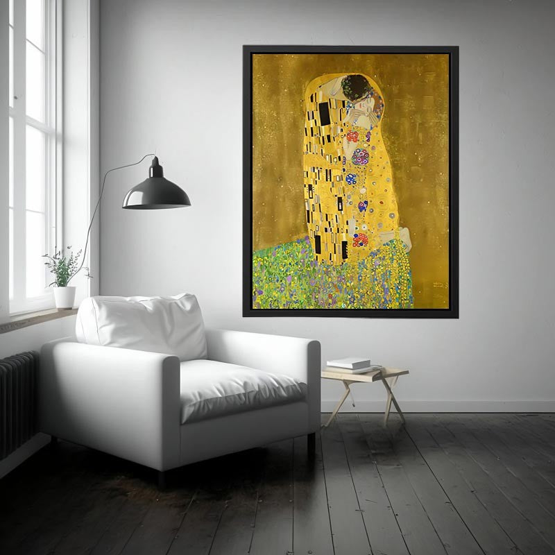 The Kiss by Gustav Klimt Painting