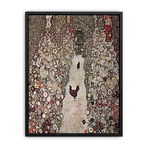 Garden with Roosters by Gustav Klimt Canvas Print