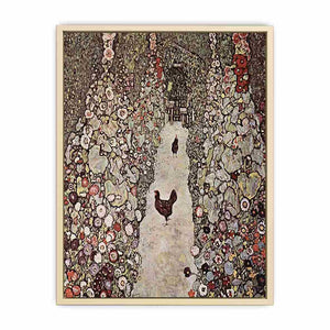 Garden with Roosters by Gustav Klimt Art Print
