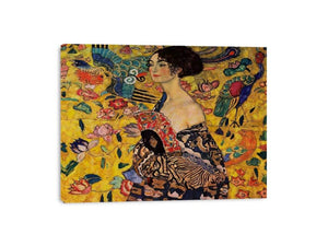 Lady With Fan by Gustav Klimt Painting