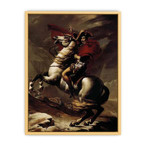 Bonaparte, Calm on a Fiery Steed, Crossing the Alps 1801 Streched canvas