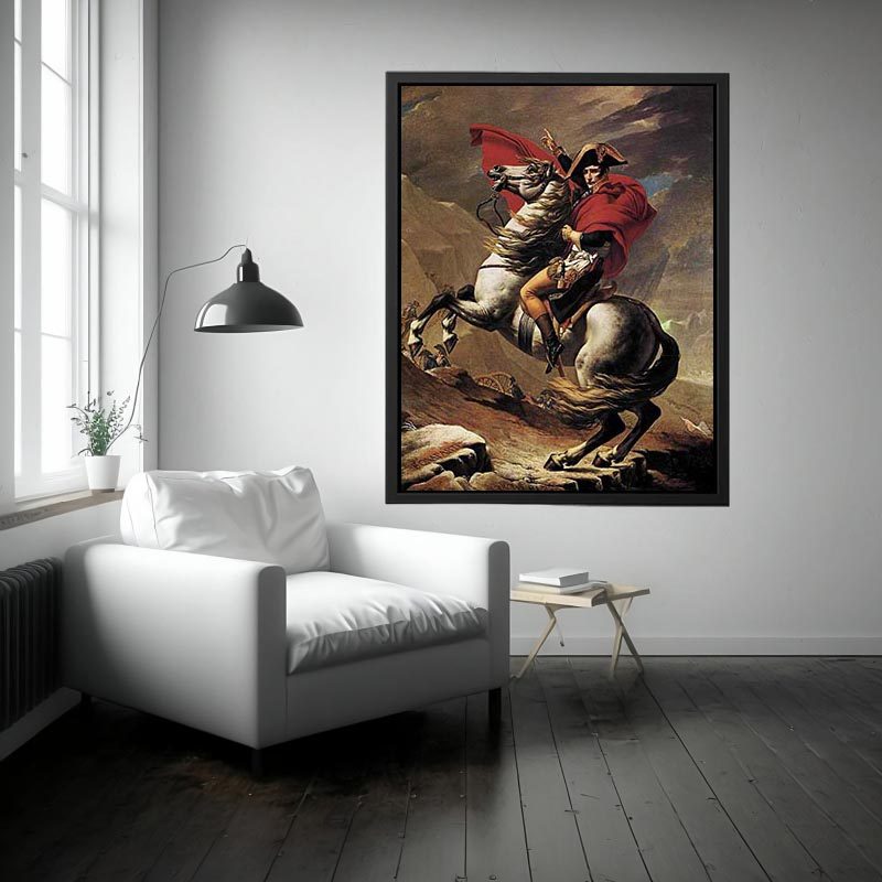 Napoleon at the St. Bernard Pass 1801 by Jacques Louis David Painting