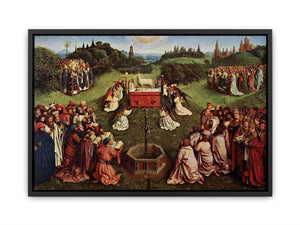 The Ghent Altarpiece- Adoration of the Lamb 1425-29 Canvas Print