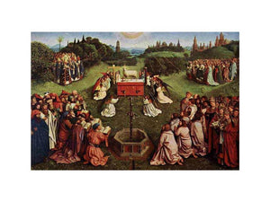 The Ghent Altarpiece- Adoration of the Lamb 1425-29 by Jan Van Eyck