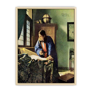 The Geographer c. 1668 Art Print