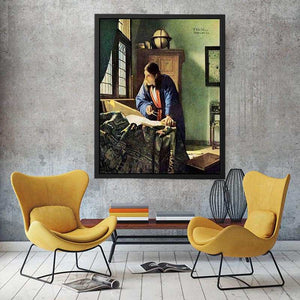 The Geographer c. 1668 by Johannes Vermeer Painting
