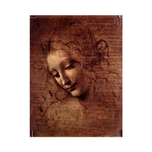 Female head (The Lady of the Dishevelled Hair) (or La Scapigliata) by Leonardo Da Vinci