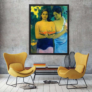 Two Tahitian Women by Paul Gauguin Painting