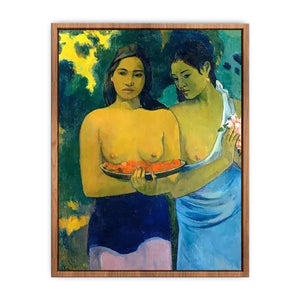 Two Tahitian Women by Paul Gauguin Poster