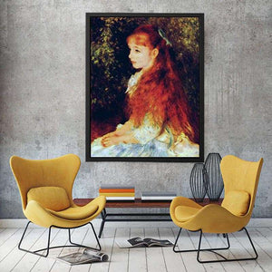 Irene Cahen D Anvers - Little Irene by Pierre-Auguste Renoir Painting