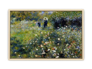 Woman with a Parasol in a Garden Art Print