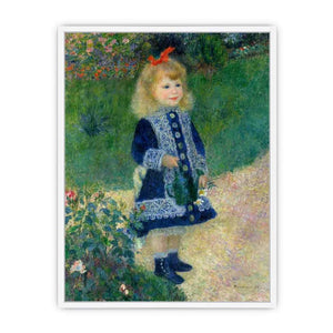 A Girl with a Watering Can Framed Print