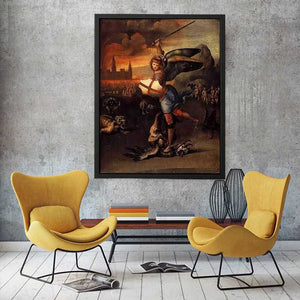Saint Michael And The Dragon by Raphael Painting