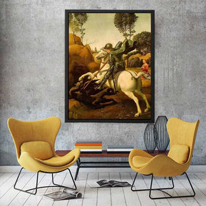Saint George and the Dragon by Raphael Painting