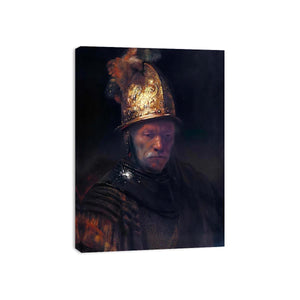 Man in a Golden Helmet c. 1650 by Rembrandt Van Rijn Painting