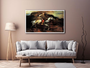 The Polish Rider 1655 by Rembrandt Van Rijn Painting