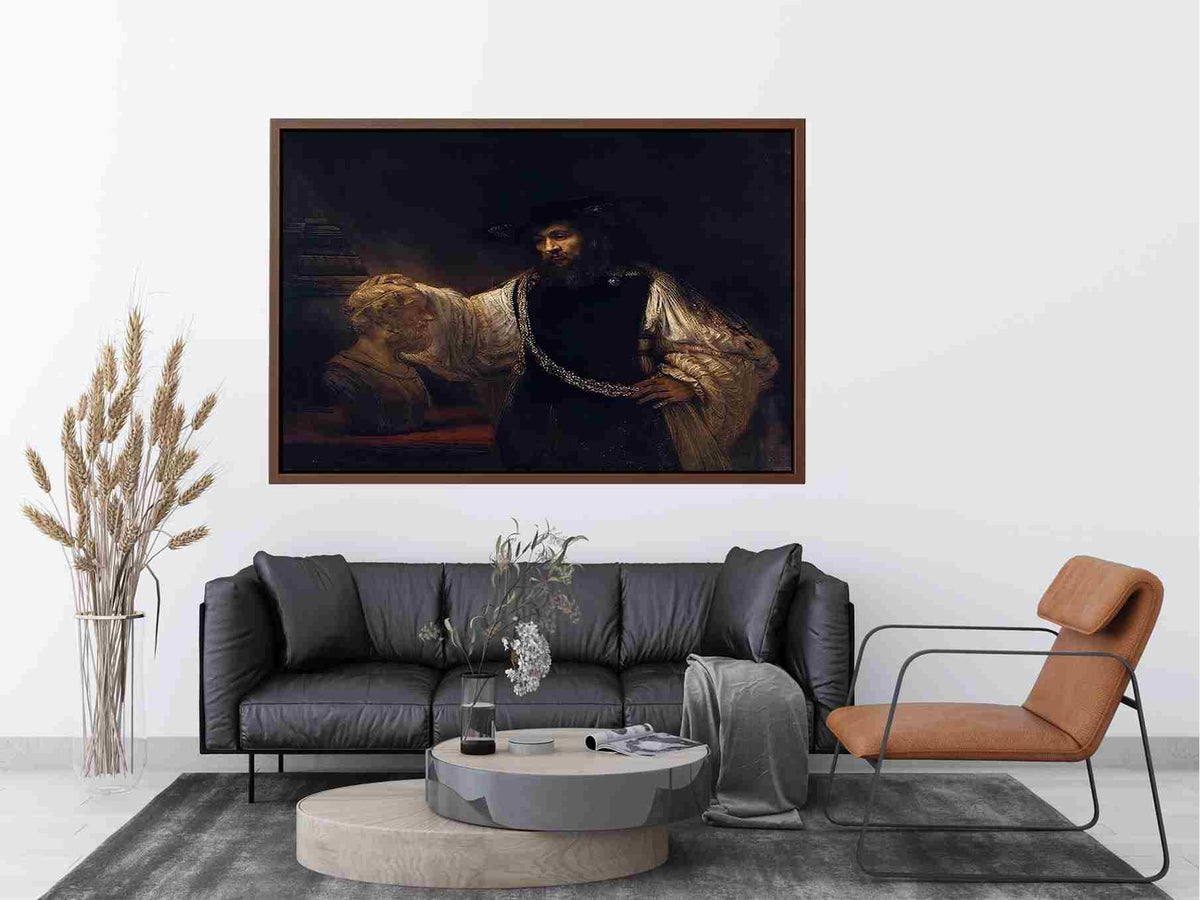 Aristotle with a Bust of Homer 1653 by Rembrandt Van Rijn Painting