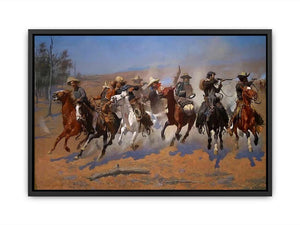 A Dash for the Timber Canvas Print