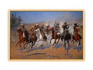 A Dash for the Timber Streched canvas