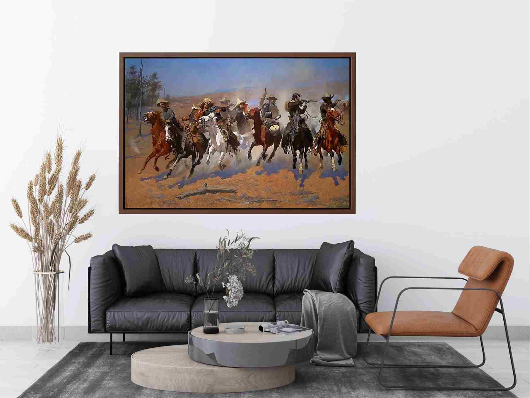 A Dash for the Timber by Frederic Remington Painting