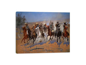 A Dash for the Timber by Frederic Remington Painting
