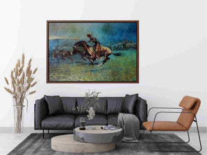 Remington Stampede by Frederic Remington Painting