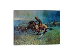 Remington Stampede by Frederic Remington Painting