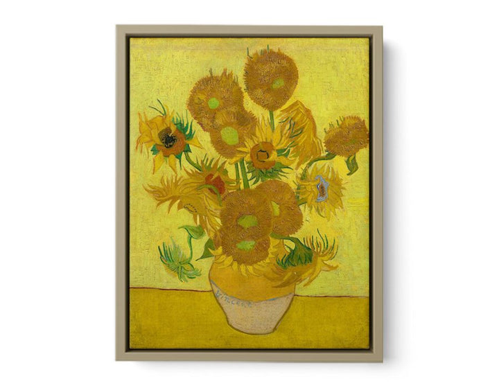 Vase Of Sunflowers Painting framed Print