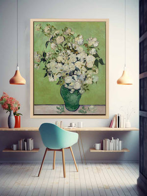 Vase Of Roses By Van Gogh canvas Print