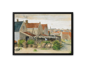He Fish Drying Barn canvas Print
