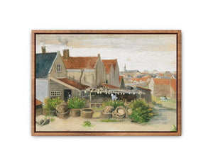 He Fish Drying Barn Painting