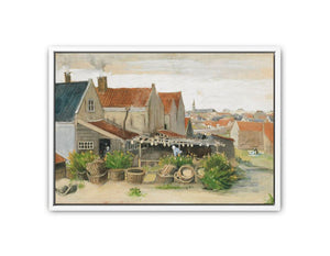 He Fish Drying Barn Painting