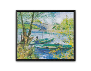 Fishing in Spring 2 canvas Print