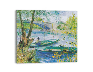 Fishing in Spring 2 canvas Print
