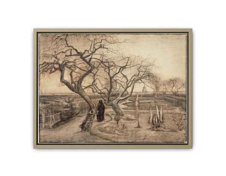 Winter garden by Van Gogh framed Print