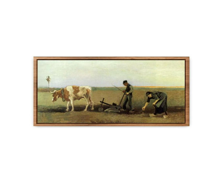 Plow In Field Painting by Van Gogh  Painting
