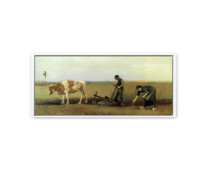 Plow In Field Painting by Van Gogh  Painting