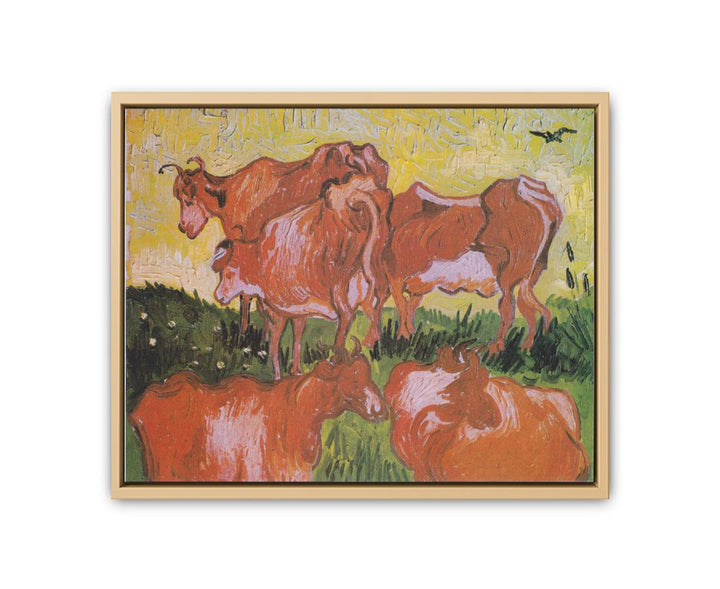 Cows Painting framed Print