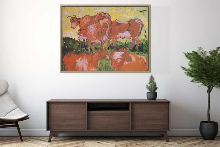 Cows Painting Art Print