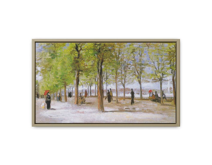 Terrace in the Luxembourg Gardens framed Print