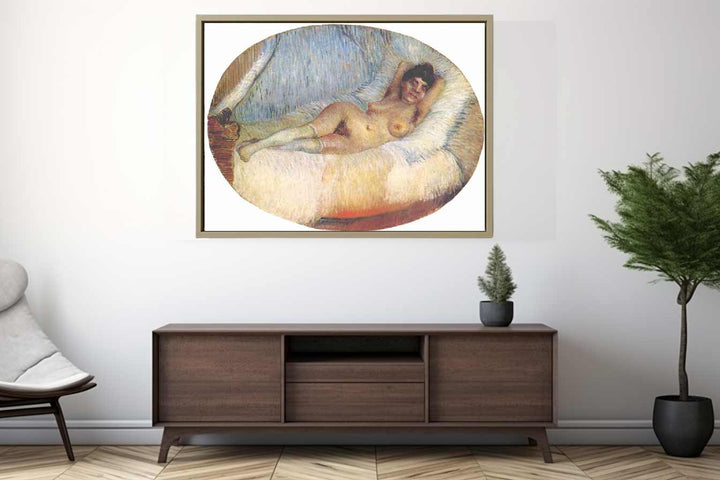 Nude Women on bed by Van Gogh Art Print