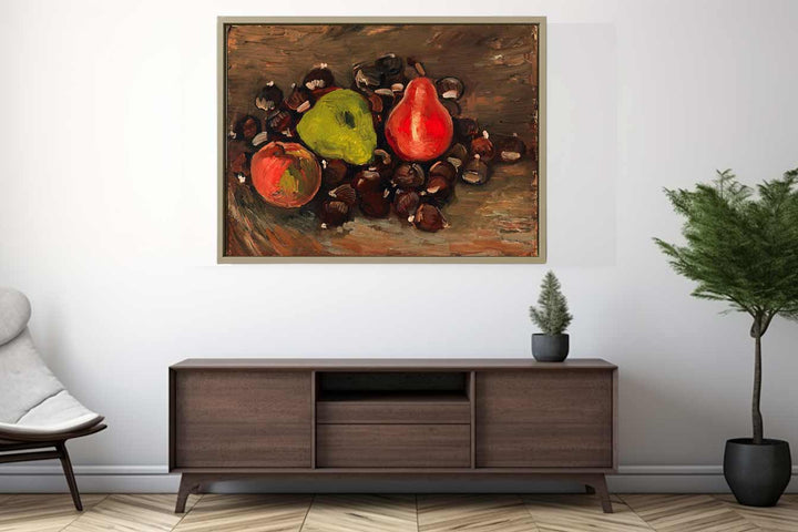 Still Life with Fruit and Chestnuts Art Print
