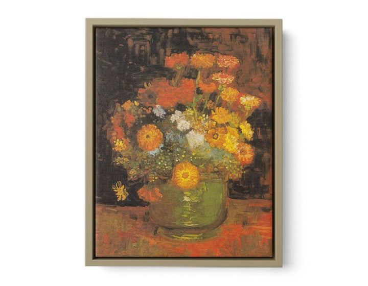 Flowers in vase by Van Gogh framed Print