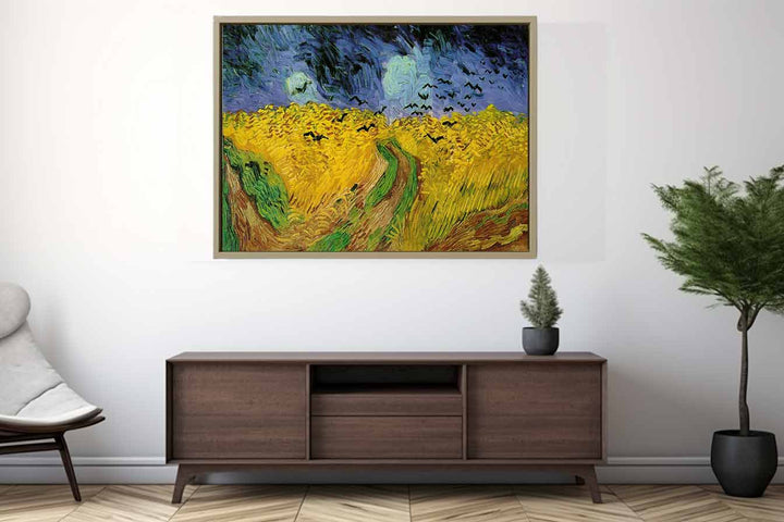 Wheatfield with crows Art Print
