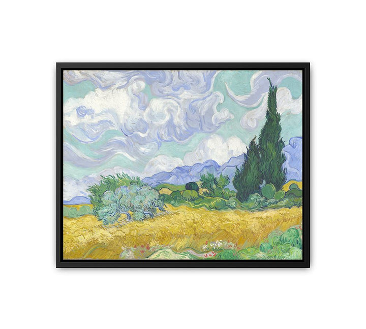 Wheat Field with Cypresses  canvas Print