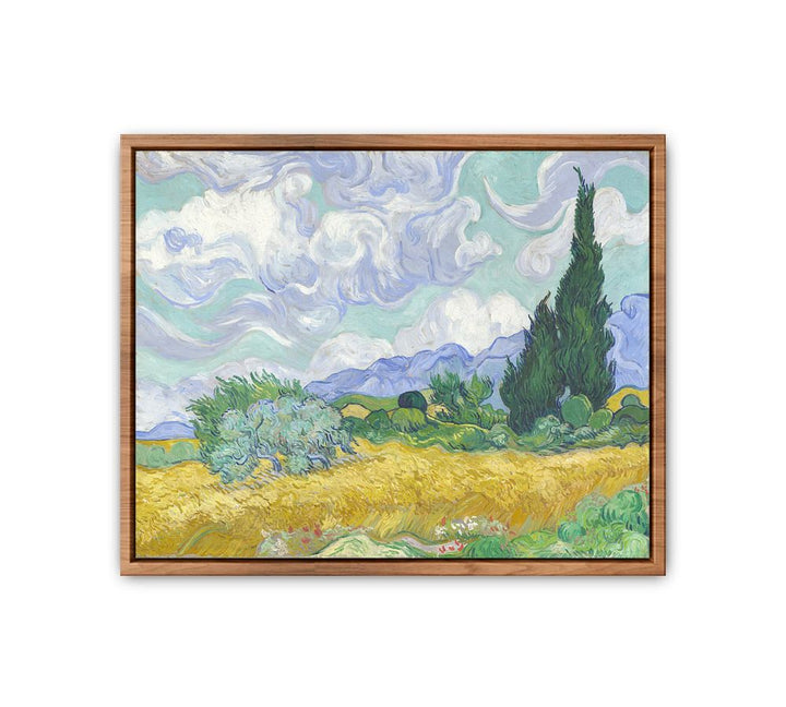 Wheat Field with Cypresses  Painting