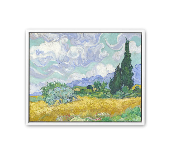 Wheat Field with Cypresses  Painting