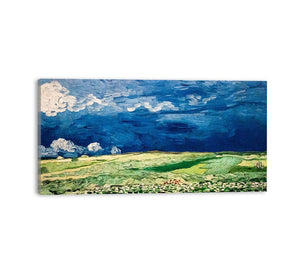 Wheat Field under Clouded Sky canvas Print