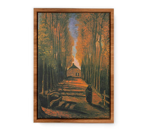 Poplars in autumn Painting