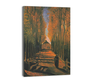 Poplars in autumn canvas Print